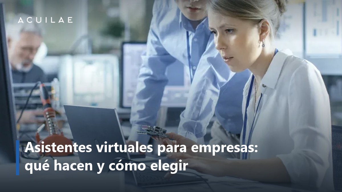 Asistentes virtuales para empresas: equipo de ingenieros trabajando con un portátil en un proyecto de inteligencia artificial