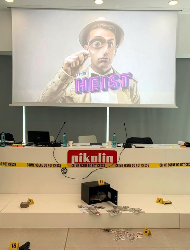 Cena con misterio para empresas: escena del crimen