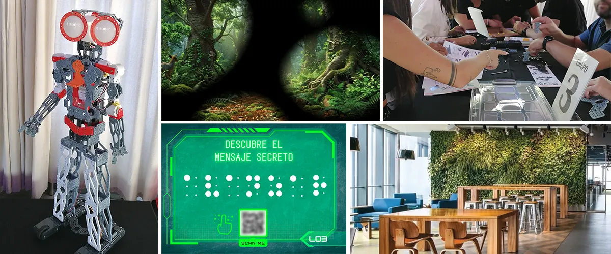Robot montado, pruebas de mensaje secreto y oficina con jardín vertical de nuestro RSC Innovador