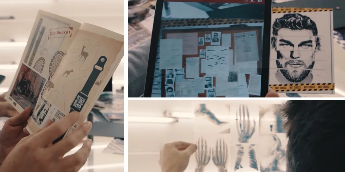 Dossier secreto, tablón de pruebas en una tableta y radiografías para resolver el misterio