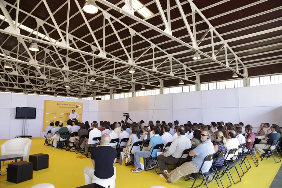 Convención de empresa en un gran espacio para eventos de Madrid